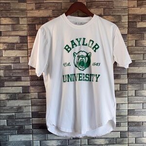 Womens PressBox XL EUC Baylor University White and Green Shirt